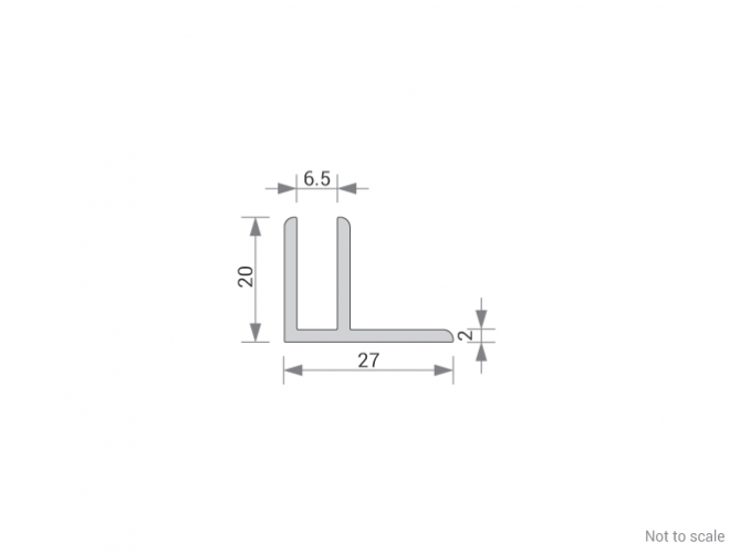 Aluminium Misc Channel Cross Section - GA 1006