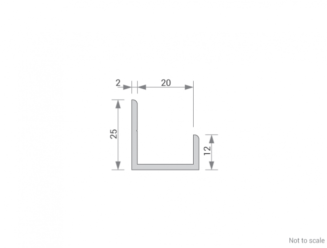 Aluminium Misc Channel Cross Section - GA 1017