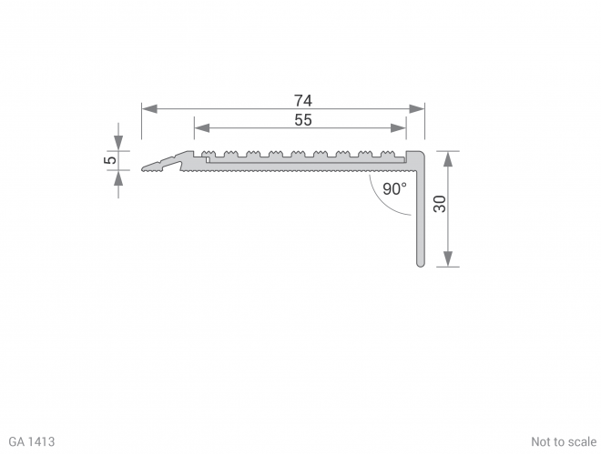 Stair Nosing Cross Section - GA 1413