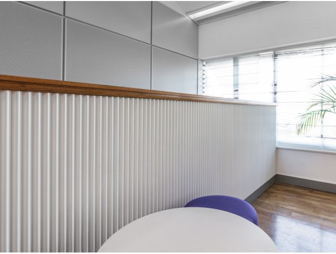 ‘Simplicity’ Corrugated Panel System – White Powder Coated Finish (v4)