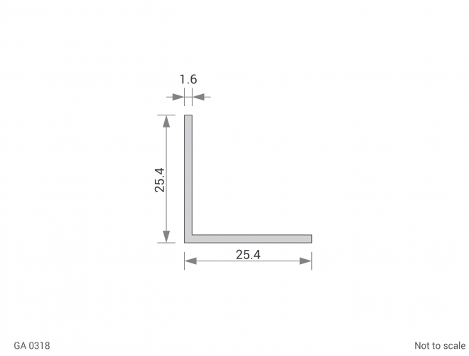 Aluminium Equal Angle Cross Section - GA 0318