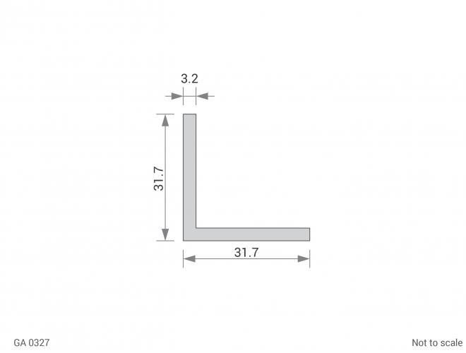 Aluminium Equal Angle Cross Section - GA 0327