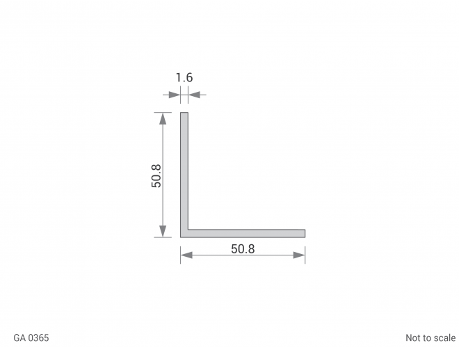 Aluminium Equal Angle Cross Section - GA 0365