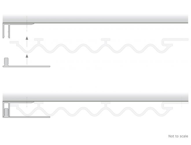 Corrugated Panelling - End Profile Fixing Detail