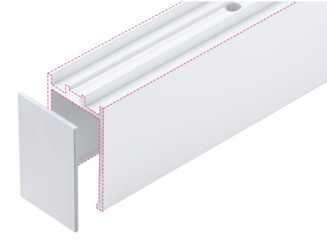 Glazing Channel End Cap - GA SA1038 Powder Coated White