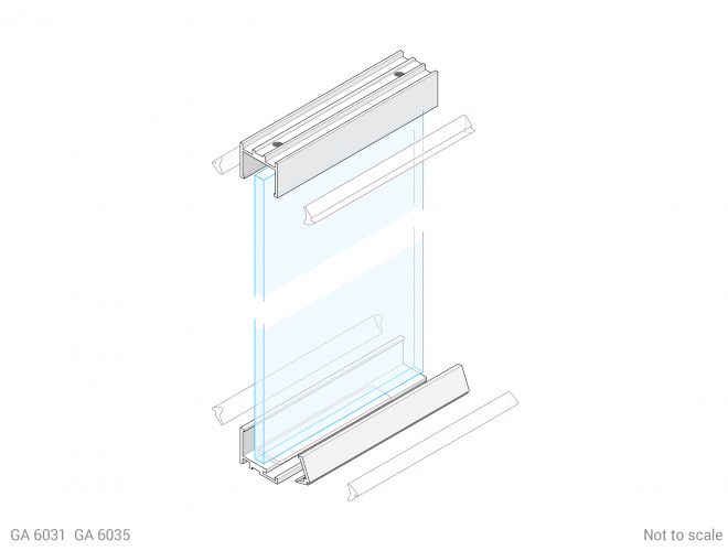 Shuffle-less Glazing System (for 6/8mm glass)