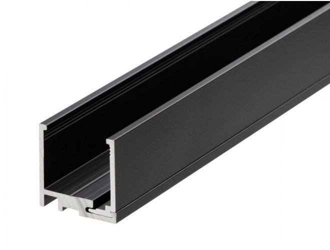 2 Part Glazing Channel - GA BA1035 Black Anodised