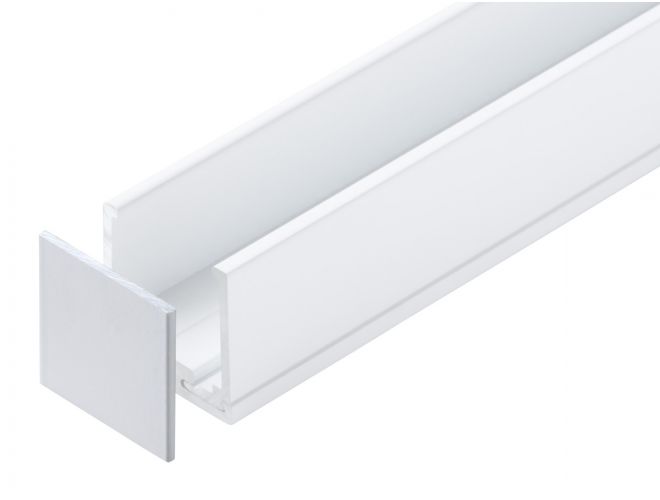 Glazing Channel End Cap - GA PCW1037 Powder Coated White