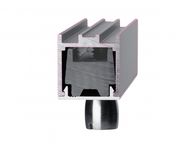 Glazing Channel Door Pivot Kit - GA SA1040 Natural Anodised