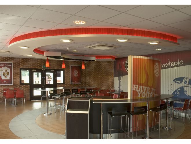 Low Profile Corrugated Sheet Cladding (Powder Coated Red) - GA AA22 View 1
