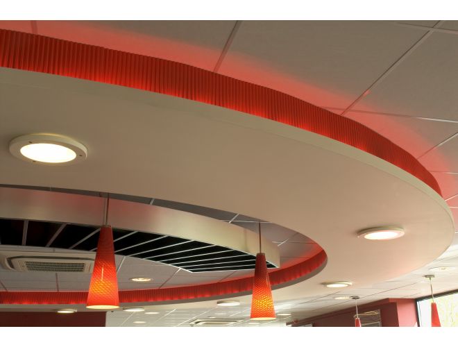 Low Profile Corrugated Sheet Cladding (Powder Coated Red) - GA AA22 View 2
