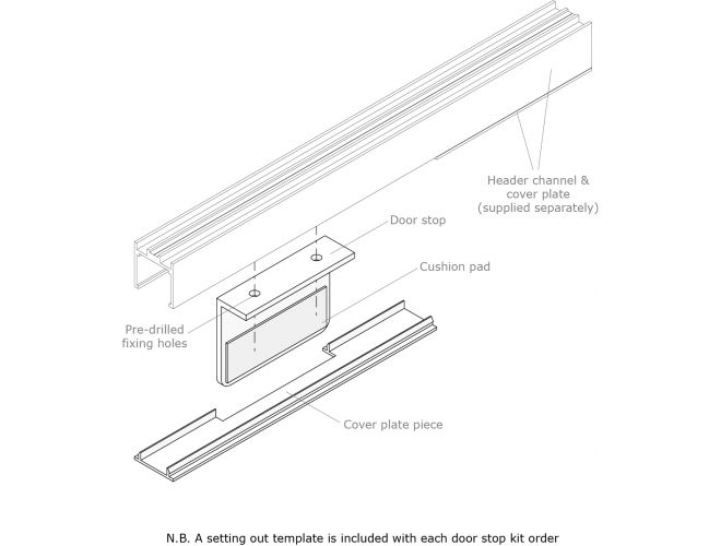 Glass Door Stop - GA 1039 Detailed View