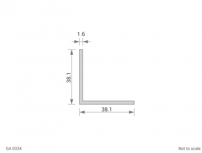 Aluminium Equal Angle Cross Section - GA 0334