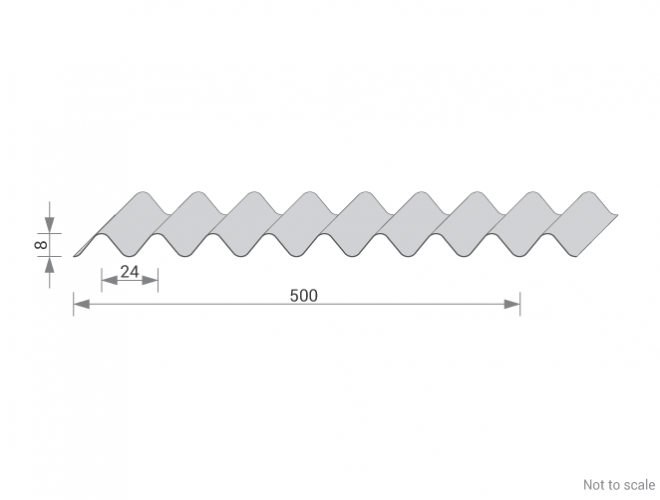 Corrugated Aluminium Sheet Dimensions - GA MF22
