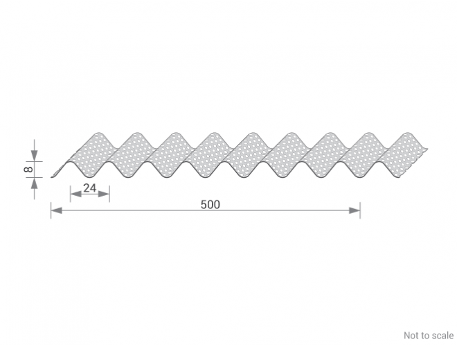 Corrugated Aluminium Sheet Dimensions - GA PMF22