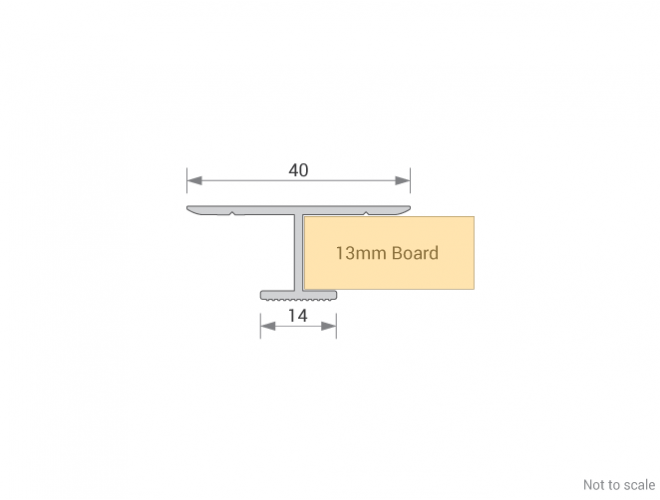 Wallboard Profile Cross Section - Butt Joint for 13mm gap - GA PTE1301