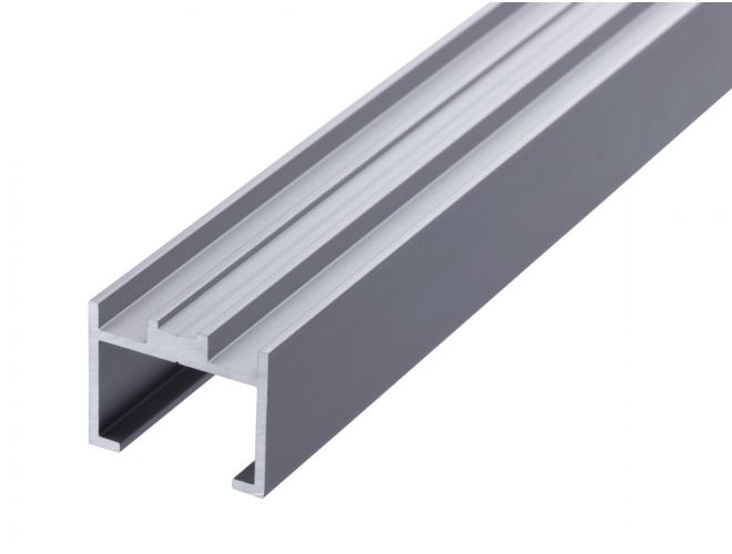 Glazing Channel (for 6/8mm glass)  - GA SA6031 Natural Anodised
