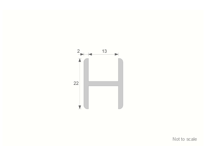 Aluminium H-Shape Cross Section GA 1004