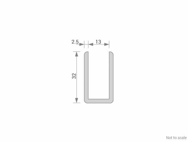 Aluminium Misc Channel Cross Section - GA 1010