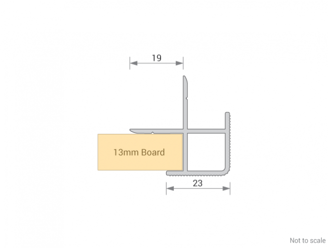 Wallboard Profile - External Corner for 13mm Gap - GA PTE1302