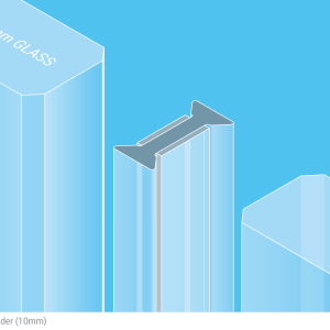 GA 1042 / GLAZING CHANNEL DIVIDER FOR 12mm GLASS