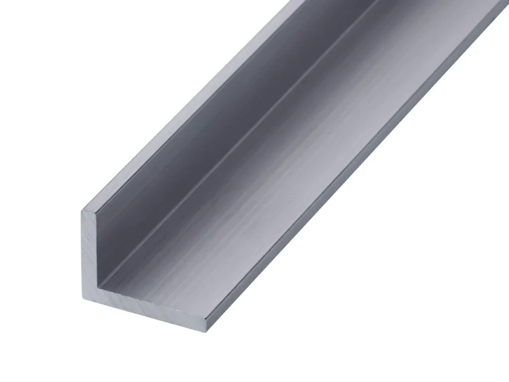 Aluminium angle unequal with mill finish