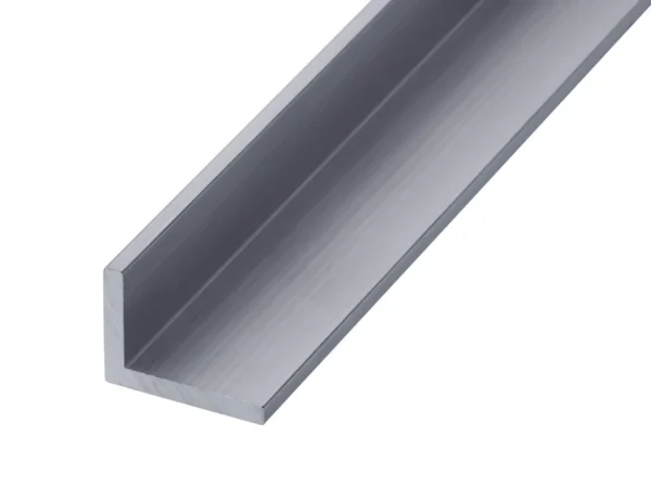 Aluminium angle unequal with mill finish