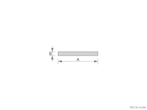 Aluminium flat bar dimensions guide showing width and thickness measurements