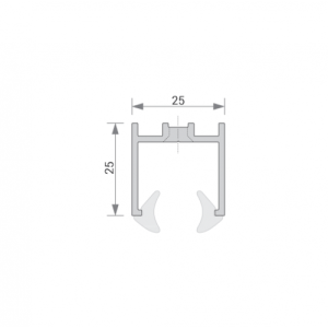 GA 1031 / ALUMINIUM GLAZING CHANNEL