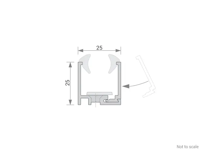 GA 1035 Glazing Channel Mid-Section Diagram