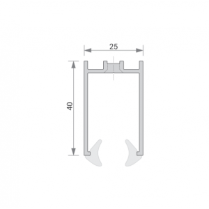 GA 1030 / ALUMINIUM GLAZING CHANNEL