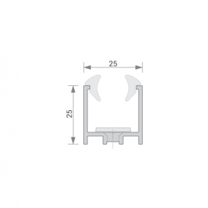 GA 1031 / ALUMINIUM GLAZING CHANNEL
