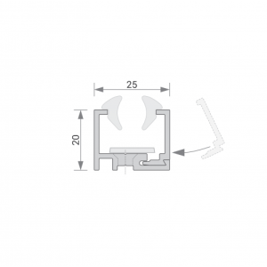 GA 6031 / GLAZING CHANNEL