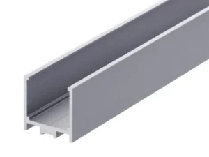 25mm aluminium glazing channel for 10/12mm glass - GA 1031