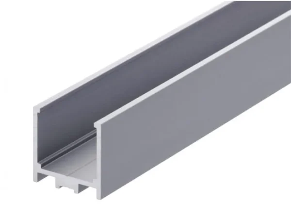 25mm aluminium glazing channel for 10/12mm glass - GA 1031