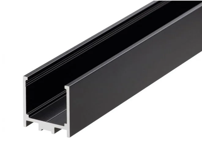 GA BA1031 black anodised 25mm aluminium glazing channel for 10/12mm glass