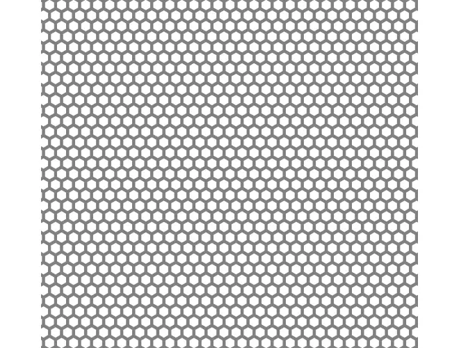 Hexagonal Perforated Aluminium Sheet 6mm