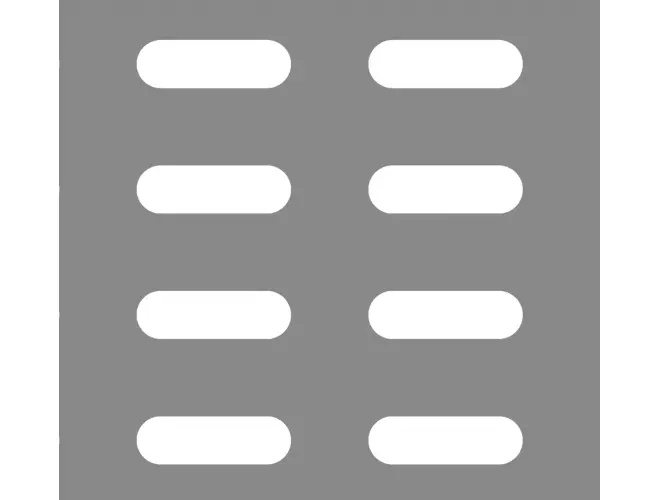 Slotted Perforated Aluminium Sheet – 80.0 x 25.0mm Holes, 44% Open Area