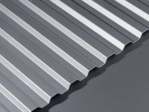 GA AA12 anodised corrugated aluminium sheet with 10mm high flat top profile