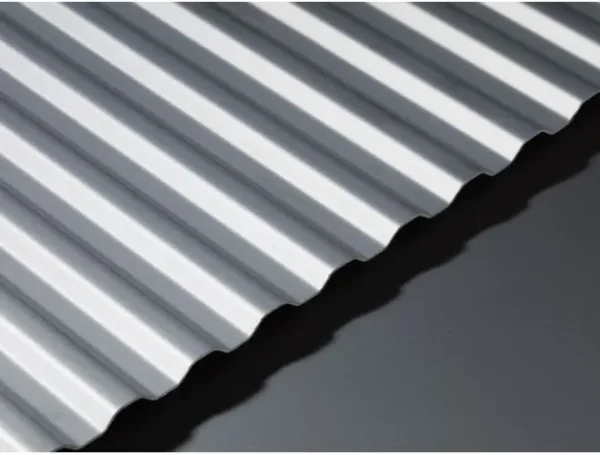 GA AA21 anodised corrugated aluminium sheet with 6mm high flat top profile