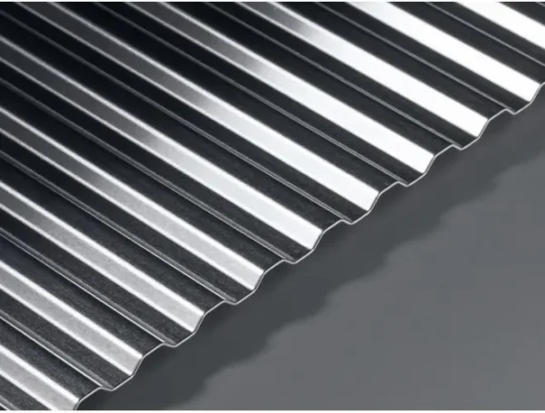 GA MF21 mill finish corrugated aluminium sheet with 6mm high flat top profile