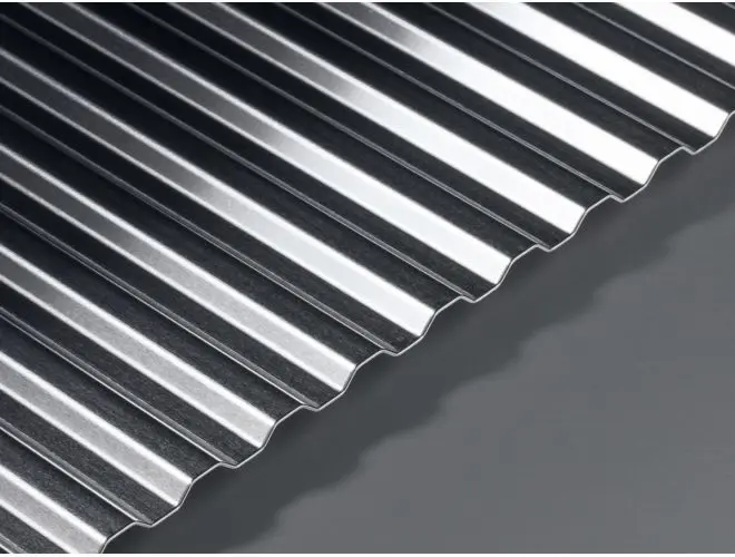 GA MF21 mill finish corrugated aluminium sheet with 6mm high flat top profile