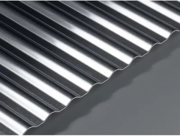 GA MFCP20 mill finish corrugated aluminium sheet with 5mm high curvy top profile