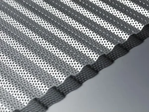 GA PAA21 anodised perforated corrugated aluminium sheet with 6mm high flat top profile
