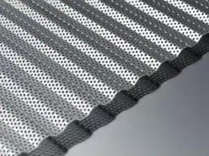 GA PAA22 anodised perforated corrugated aluminium sheet with 8mm high wavy top profile
