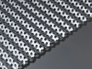 GA PAA226 anodised perforated corrugated aluminium sheet with 8mm high wavy top profile