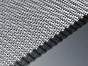 GA PAA35 anodised perforated corrugated aluminium sheet with 6mm high wavy top profile