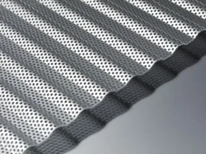 GA PAACP20 anodised perforated corrugated aluminium sheet with 5mm high curvy top profile