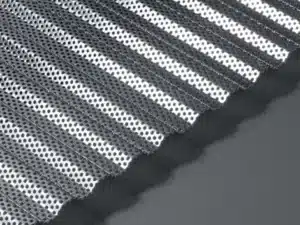 GA PMF21 mill finish perforated corrugated aluminium sheet with 6mm high flat top profile