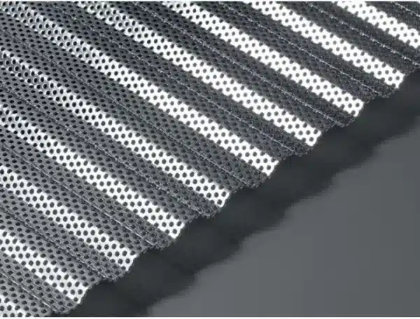GA PMF21 mill finish perforated corrugated aluminium sheet with 6mm high flat top profile